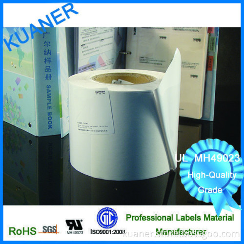 roll self adhesive sticker material ,UL approved